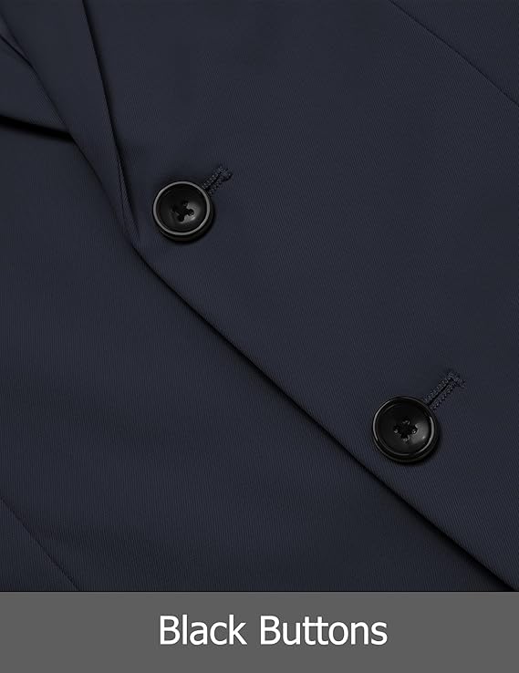 COOFANDY Men's Casual Regular Fit Blazer Jacket Two Button Suit Jackets Lightweight Sport Coat Navy Blue 38
