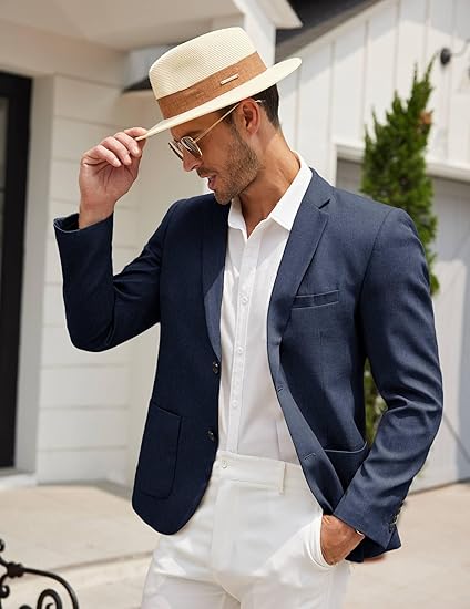 COOFANDY Mens Casual Blazer Sport Coat Lightweight Two Button Business Suit Jackets