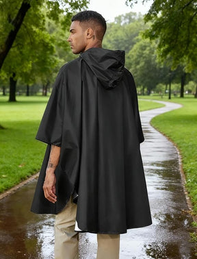 COOFANDY Rain Ponchos for Adults Full Zip Lightweight Rain Jackets Waterproof Packable Raincoats with Hood Hiking Camping