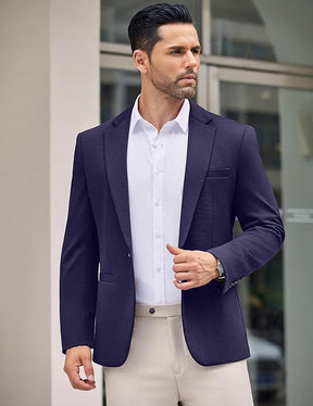 COOFANDY Men's Casual Blazer Jacket One Button Suit Jackets Lightweight Knit Sport Coat