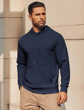 COOFANDY Mens Hoodie Long Sleeve Casual Pullover Hooded Sweatshirt Fashion Drawstring Hoodies with Pocket
