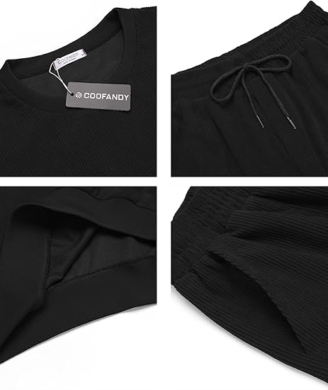 COOFANDY Men's Tracksuit 2 Piece Sweatsuit Set Long Sleeve Pullover Athletic Suit For Sports Casual Fitness Jogging