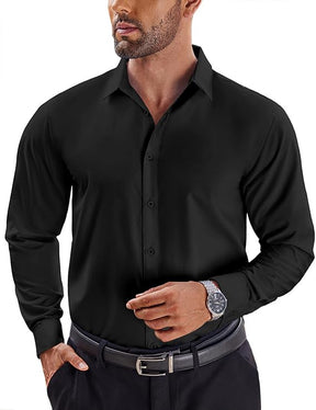 COOFANDY Men's Dress Shirts Long Sleeve Button Up Shirts Formal Business Shirt