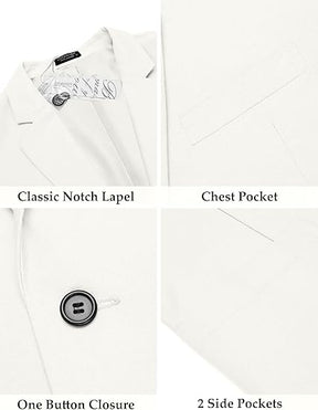 COOFANDY Men's Casual Linen Blazer Lightweight Regular Fit Sport Coat One Button Suit Jacket