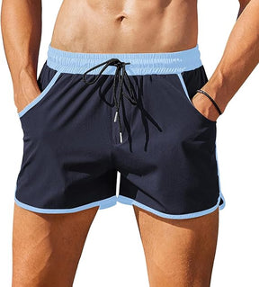 COOFANDY Men's Swim Trunks Quick Dry Swimsuit Color Block Board Short Bathing Suit Swimwear with Mesh Liner
