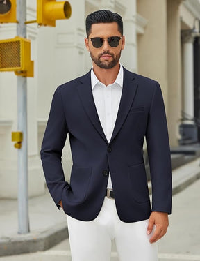 COOFANDY Men's Casual Blazer Jacket Slim Fit Two Button Suit Jackets Lightweight Knit Sport Coat