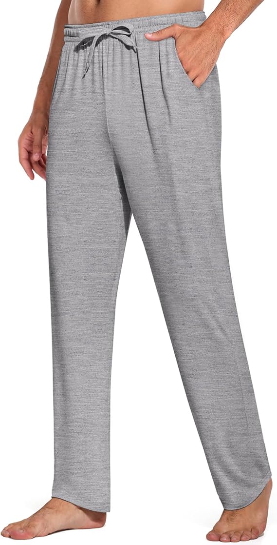 COOFANDY Men's Open Bottom Sweatpants Casual Yoga Pants Lightweight Jogger Lounge Pants with Pockets