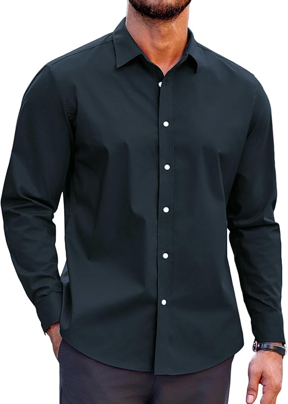 COOFANDY Mens Dress Long Sleeve Wrinkle Free Formal Business Casual Button Down Shirts