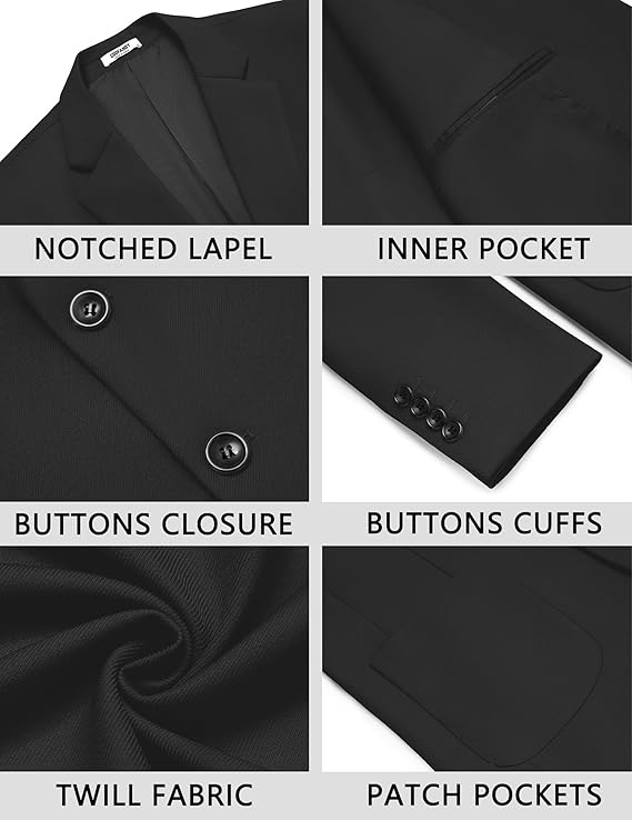 COOFANDY Men's Casual Blazer Jacket Slim Fit Two Button Suit Jackets Lightweight Knit Sport Coat
