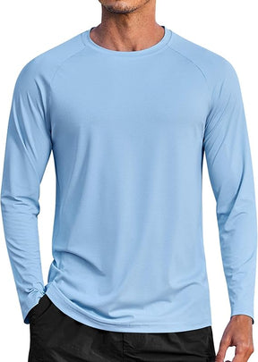 COOFANDY Men's Sun Protection Shirts Long Sleeve Rash Guard Swim T-Shirts Lightweight Quick Dry Fishing Shirts