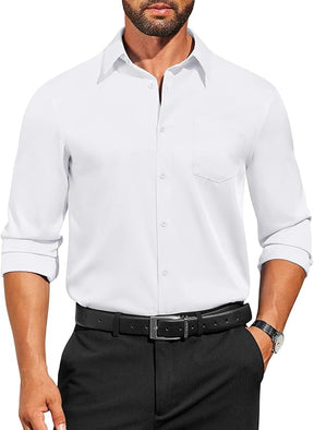 COOFANDY Mens Dress Shirts Long Sleeve Business Casual Button Down Shirts Regular Fit Formal Shirts
