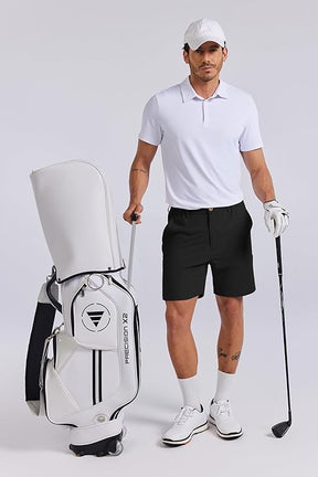 COOFANDY Men's 7 Inch Classic Fit Golf Shorts Lightweight Stretch Quick Dry Hiking Short