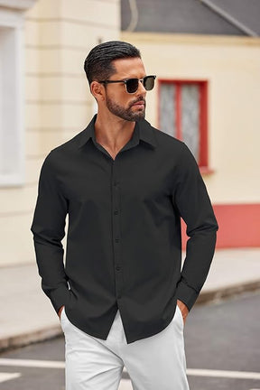 COOFANDY Men's Long Sleeve Regular Fit Button Down Oxford Shirt
