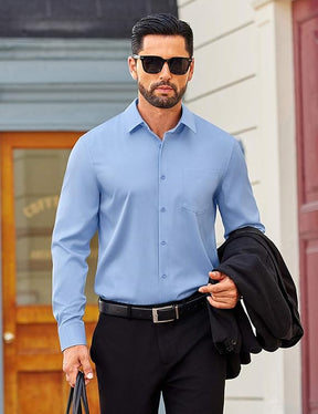 COOFANDY Mens Dress Shirts Long Sleeve Business Casual Button Down Shirts Regular Fit Formal Shirts