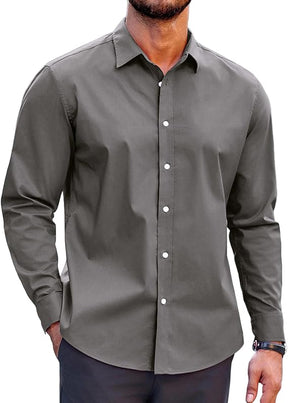 COOFANDY Mens Dress Long Sleeve Wrinkle Free Formal Business Casual Button Down Shirts