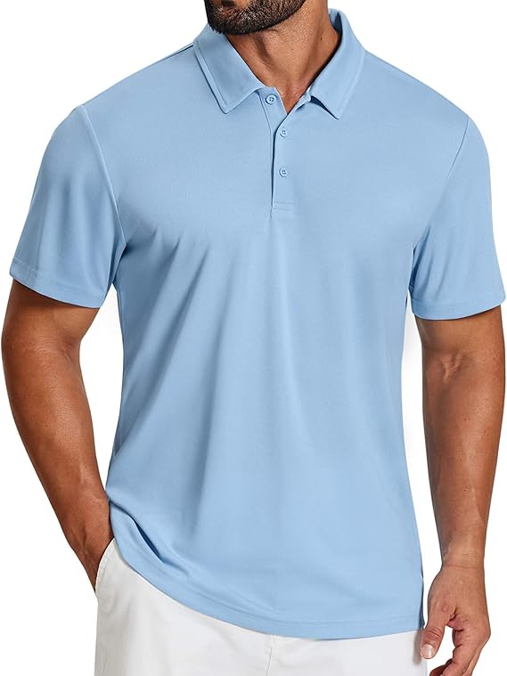 COOFANDY Mens Polo Shirts Short Sleeve Golf Shirt Moisture Wicking Quick Dry Collared Performance Polo Shirts for Men