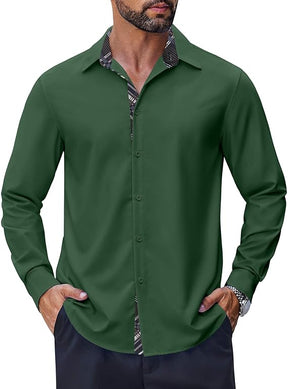 COOFANDY Men's Long Sleeve Wrinkle Free Dress Shirts Business Casual Button Down Shirt