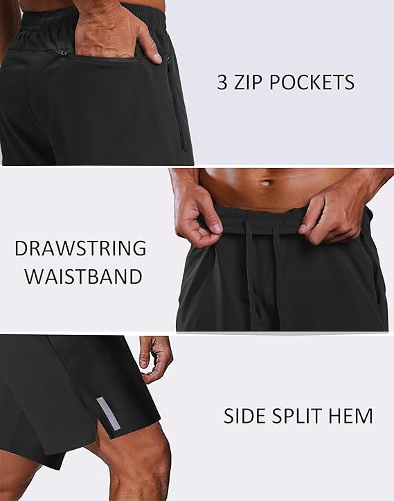 COOFANDY Men's Athletic Running Shorts Quick Dry 7" Workout Gym Short Lightweight Active Sport Short for Tennis Hiking