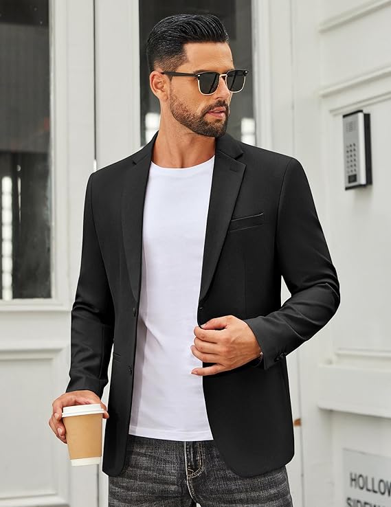 COOFANDY Men's Casual Blazer Slim Fit Two Buttons Sport Coat Lightweight Suit Jacket