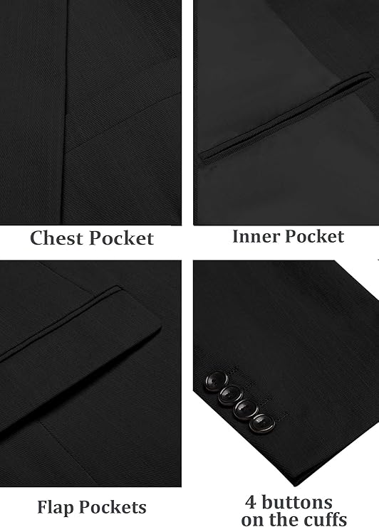 COOFANDY Men's Casual Blazer Lightweight Slim Fit Suit Jacket Two Button Cotton Sport Coats