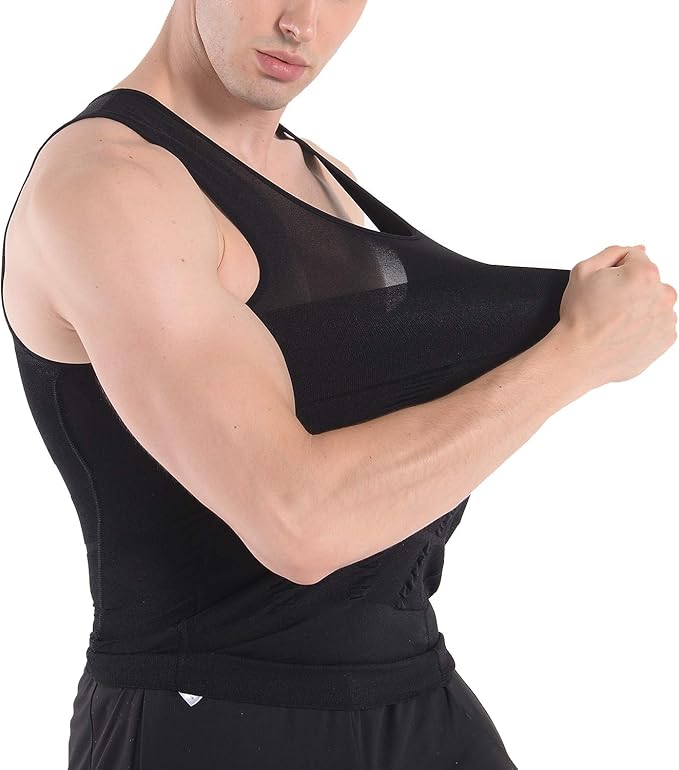 COOFANDY Men's Compression Tank Top Slimming Body Shaper Sleeveless Undershirt