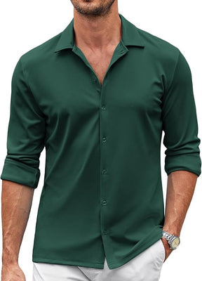 COOFANDY Men's Casual Button Down Shirt Wrinkle Free Shirts Long Sleeve Dress Shirt S-XXXL