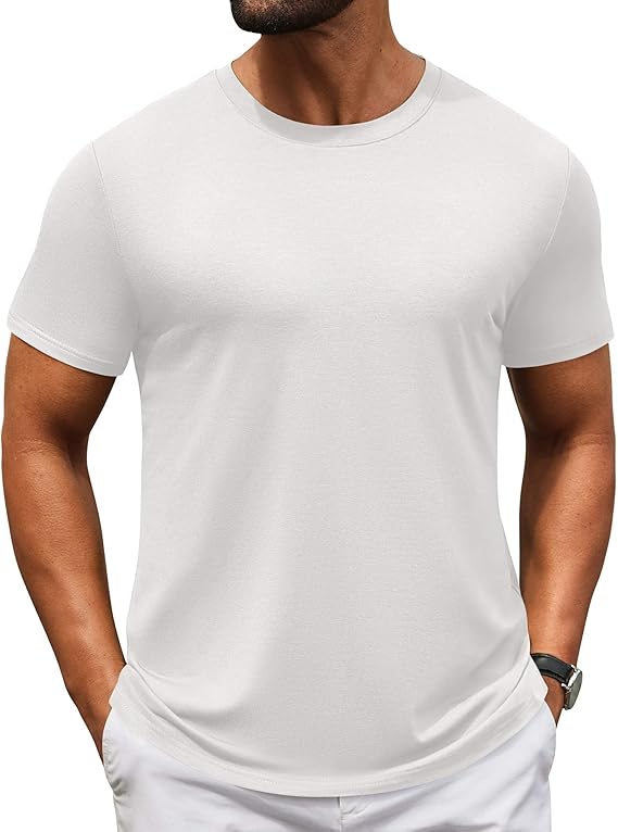 COOFANDY Men's T-Shirts Short Sleeve Crew Neck T Shirts Casual Classic Basic Tee Shirts