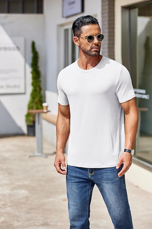 COOFANDY Men's Short Sleeve T-Shirts Crew Neck Casual Summer T Shirts 1-3 Pack Basic Tee Shirt