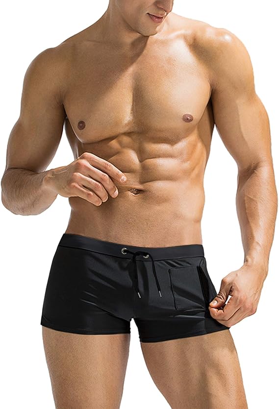 COOFANDY Mens Swim Trunks Swimwear Bathing Suit Swim Brief Square Leg Board Short