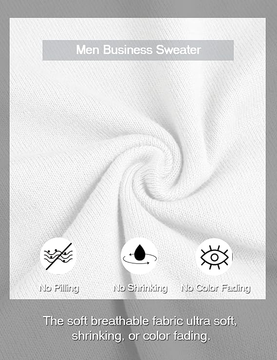 COOFANDY Men's Dress Crew Neck Sweater Lightweight Sweatshirts Knitted Pullover Casual Fashion Long Sleeve Sweater