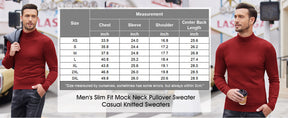 COOFANDY Men's Slim Fit Mock Turtleneck Pullover Sweater Casual Basic Knitted Thermal Sweaters