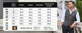 COOFANDY Men's Suit Vest Slim Fit Business Formal Waistcoat Casual Dress Vest