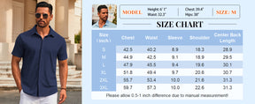 COOFANDY Men's Casual Button Down Short Sleeve Shirts Untucked Wrinkle Free Shirt Stretch Dress Shirts