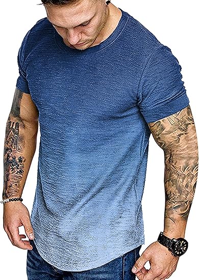 COOFANDY Men Muscle Workout T Shirt Gym Bodybuilding Active Short Sleeve Tee Top Black