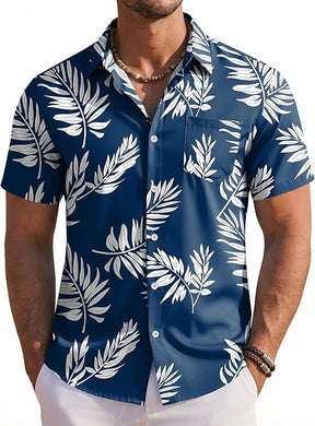 COOFANDY Mens Hawaiian Shirts Short Sleeve Button Down Aloha Shirts Summer Vacation Beach Shirts