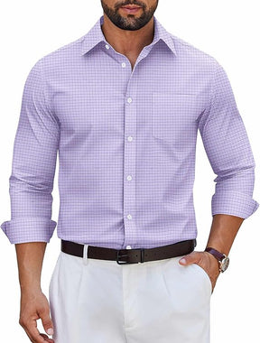 COOFANDY Men's Long Sleeve Plaid Button Down Dress Shirt