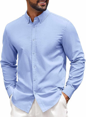 COOFANDY Men's Long Sleeve Regular Fit Button Down Oxford Shirt