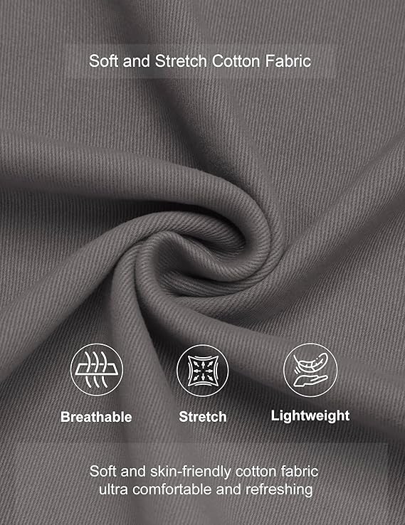 COOFANDY Mens Casual Shorts Cotton Elastic Waist Shorts Drawstring Summer Beach Shorts