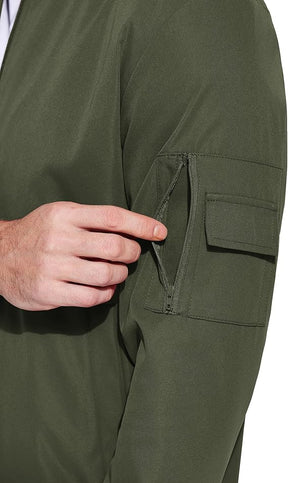 COOFANDY Men's Lightweight Bomber Jackets Casual Spring Fall Windbreaker Jacket Light Zip Up Coat With Pocket