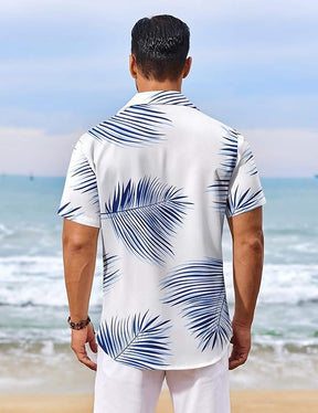 COOFANDY Men's Hawaiian Shirt Short Sleeve Floral Button Down Shirts Tropical Vacation Beach Shirts with Pocket