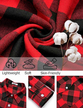 COOFANDY Mens Flannel Shirts Long Sleeve Casual Plaid Button Down Shirt Cotton Shirt Cowboy Work Shirts with Pockets