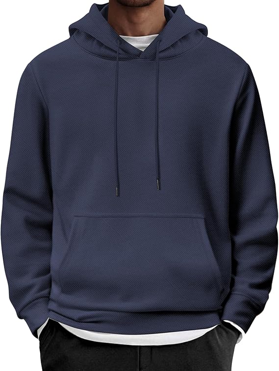 COOFANDY Mens Hoodie Long Sleeve Casual Pullover Hooded Sweatshirt Fashion Drawstring Hoodies with Pocket
