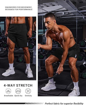 COOFANDY Men's Athletic Running Shorts Quick Dry 7" Workout Gym Short Lightweight Active Sport Short for Tennis Hiking