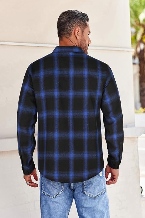 COOFANDY Flannel Shirts Long Sleeve Button Down Shirt