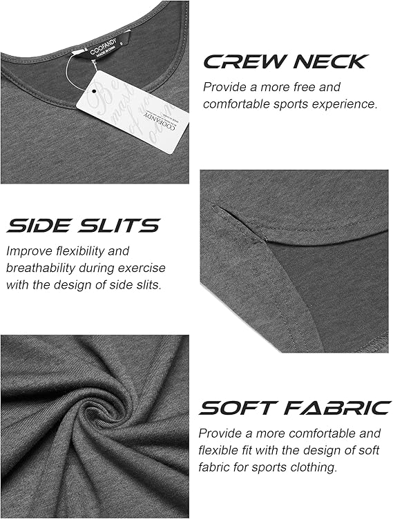 COOFANDY Men's 3 Pack Workout Tank Tops Sleeveless Gym Shirts Bodybuilding Fitness Muscle Tee Shirts
