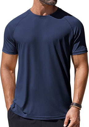 COOFANDY Mens Swim Shirt Short Sleeve UPF 50+ Sun Protection Shirt Rah Guard Athletic Quick Dry T Shirts