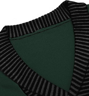 COOFANDY Men Casual Knitted Sweaters Shawl Collar Dress Sweater Long Sleeve V-Neck Pullover Tops