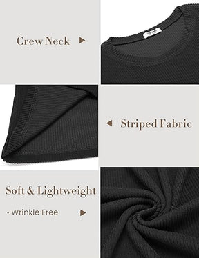 COOFANDY Mens Long Sleeve Shirts Thermal T-Shirt Slim Fit Crewneck Sweater Knitted Pullover Shirt