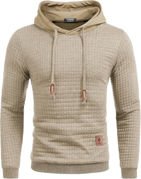 COOFANDY Mens Hooded Sweatshirt Casual Long Sleeve Drawstring Waffle Knit Pullover Hoodies
