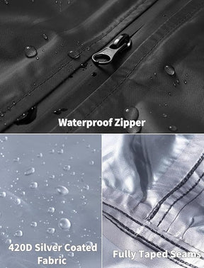 COOFANDY Rain Ponchos for Adults Full Zip Lightweight Rain Jackets Waterproof Packable Raincoats with Hood Hiking Camping
